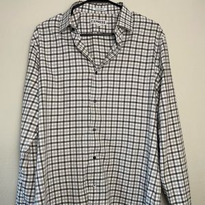 Grey and black Express button-down